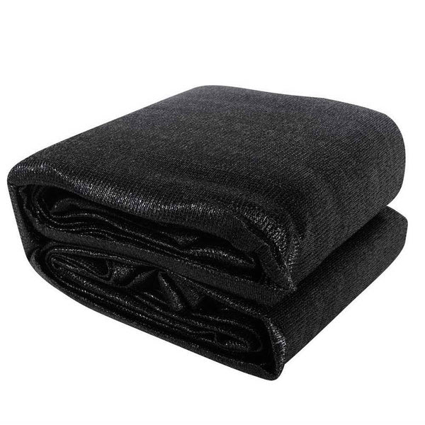 Instahut Shade Sail 6X7m Rectangle 280Gsm 98% Black Shade Cloth Shade Sails