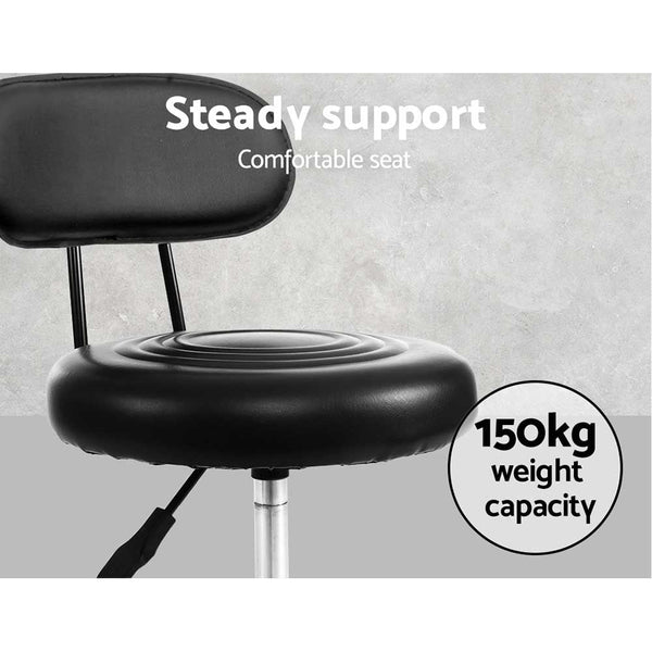 Artiss 2X Salon Stool Swivel Chair Backrest Salon Chairs