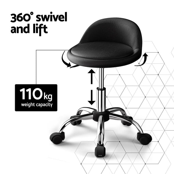 Artiss Salon Stool Swivel Chair Backrest Chairs Salon Chairs