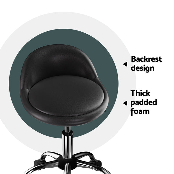 Artiss Salon Stool Swivel Chair Backrest Chairs Salon Chairs