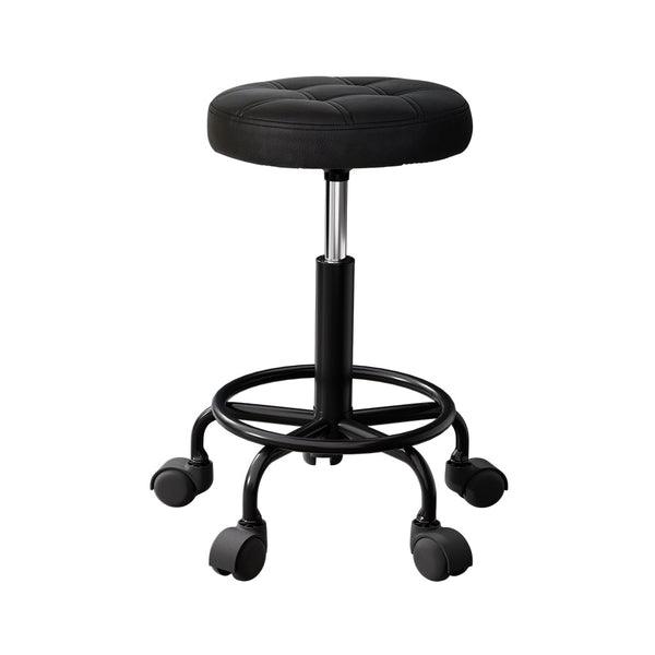 Artiss Salon Stool Round Swivel Chairs Black Salon Chairs