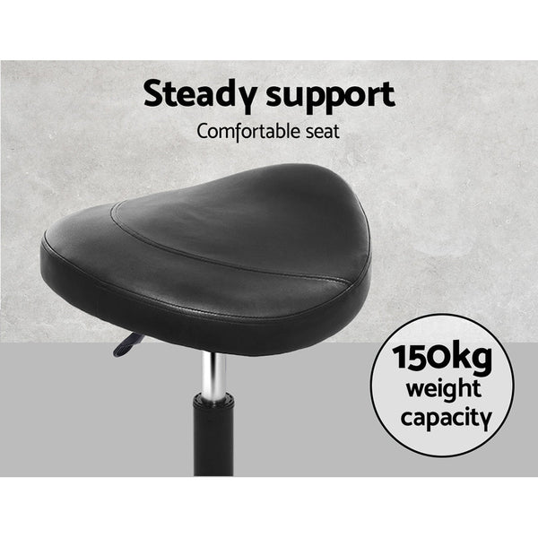 Artiss 2X Salon Stool Saddle Swivel Chair Salon Chairs