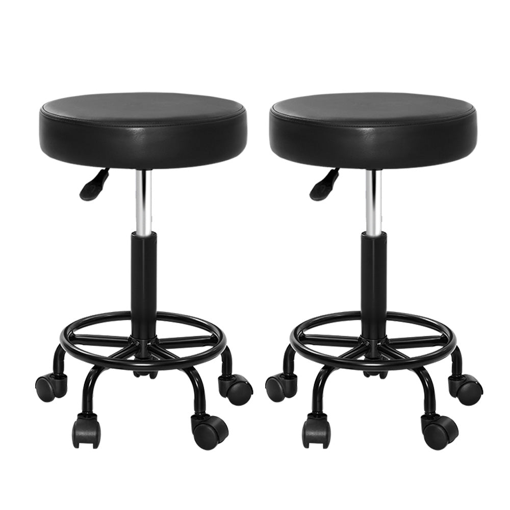 Artiss 2X Salon Stool Round Swivel Chair Salon Chairs