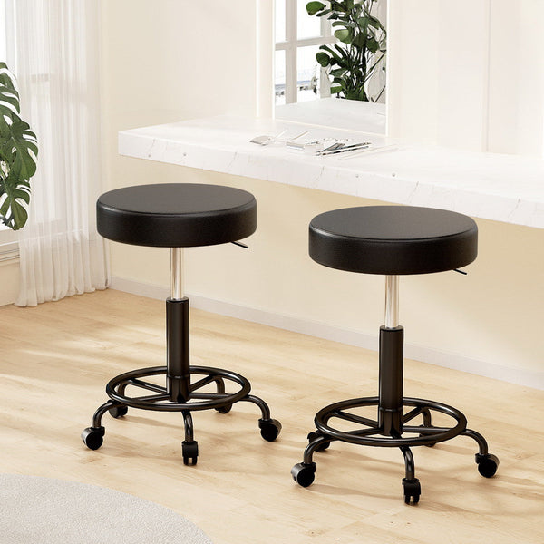 Artiss 2X Salon Stool Round Swivel Chair Salon Chairs