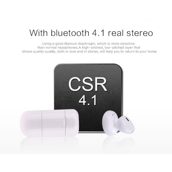 Mini Bluetooth 4.2 In Ear Stereo Earphone With Charging Box For Computers And Tablets Headsets