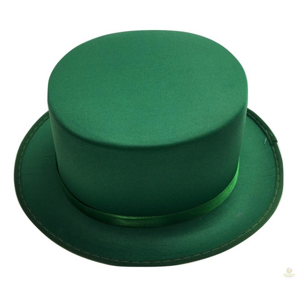 Br Costumes Satin Top Hat Party Cap Fancy Dress Trilby Fedora Green Hats