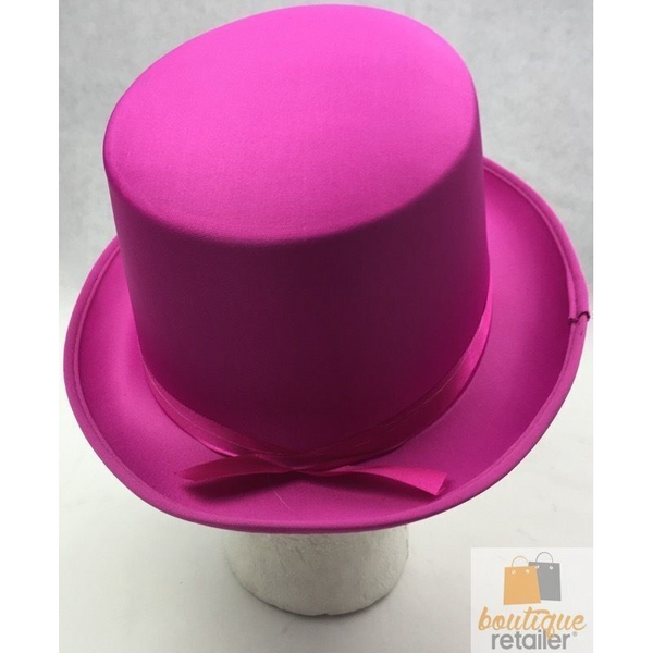 Br Costumes Satin Top Hat Party Cap Fancy Dress Trilby Fedora Hot Pink Hats