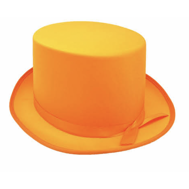 Br Costumes Satin Top Hat Party Cap Fancy Dress Trilby Fedora Orange Hats