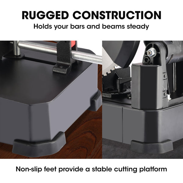 Baumr Ag Baumr Ag 2400W 355Mm 14' Metal Cut Off Cold Saw Premium Low Spark Ceramic Alloy Tooth Blade Measurement Scale Soft Start 45 Degree Mitre Chop