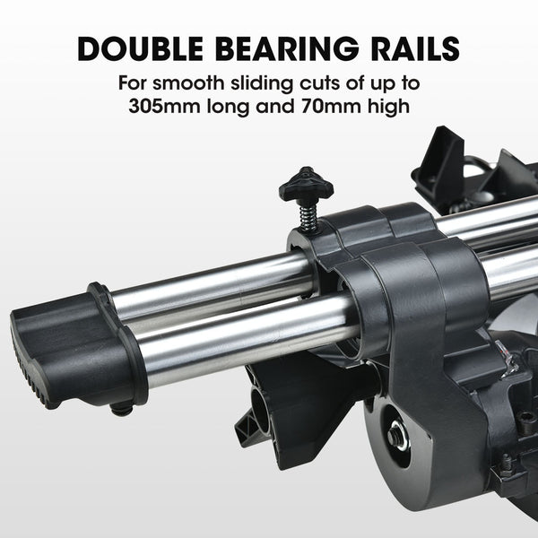 Baumr Ag 210Mm Compound Mitre Saw Dual Bevel Sliding Drop Saws 1500W Mitre Saws