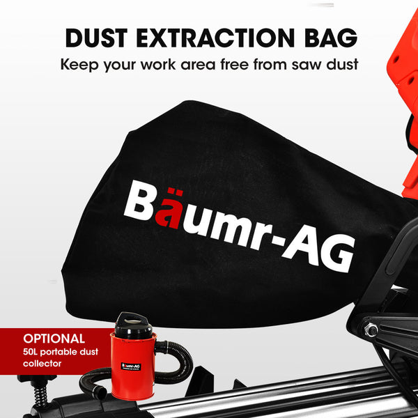 Baumr Ag Baumr Ag 210Mm Compound Mitre Saw Dual Bevel Sliding Drop Saws 1500W Mitre Saws