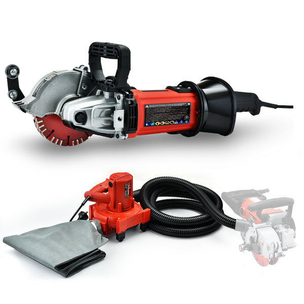 Baumr Ag Wall Chaser And Vacuum Combo Concrete Chasing Machine Dust Collector Air Filtration Systems