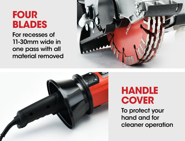 Baumr Ag Baumr Ag Wall Chaser And Vacuum Combo Concrete Chasing Machine Dust Collector Air Filtration Systems