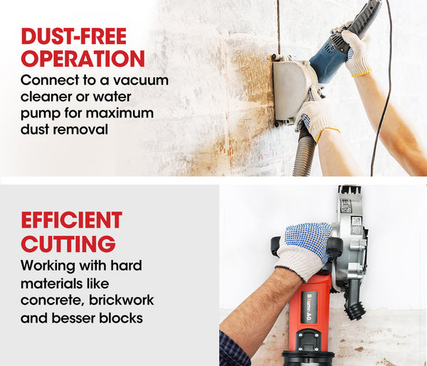 Baumr Ag Baumr Ag Wall Chaser And Vacuum Combo Concrete Chasing Machine Dust Collector Air Filtration Systems