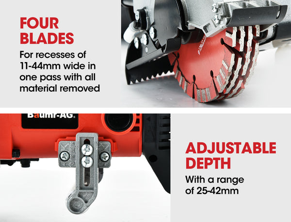 Baumr Ag Wall Chaser And Vacuum Combo Dust Collector Concrete Chasing Machine Air Filtration Systems