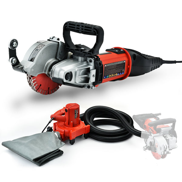 Baumr Ag Wall Chaser And Vacuum Combo Dust Collector Concrete Chasing Machine Air Filtration Systems