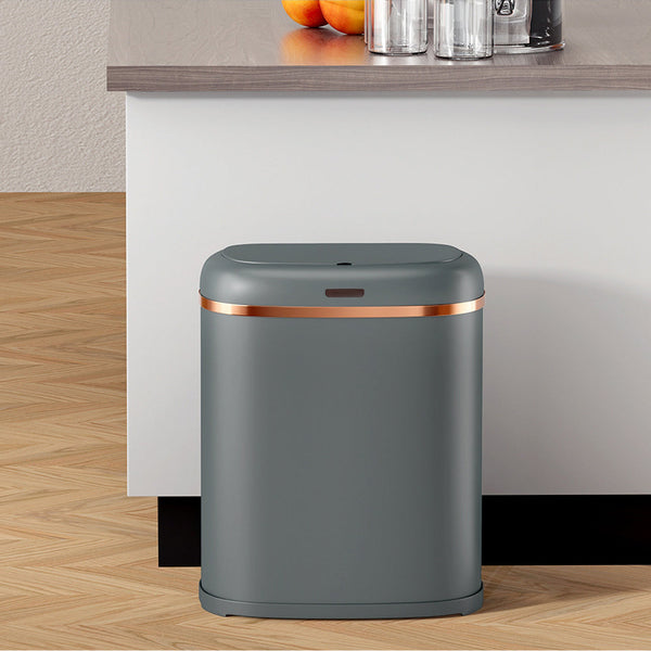 Devanti 38L Motion Sensor Bin Rubbish Automatic Grey Rubbish Bins