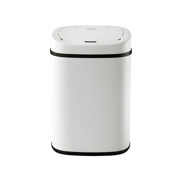 Devanti 82L Motion Sensor Bin Rubbish Automatic White Rubbish Bins