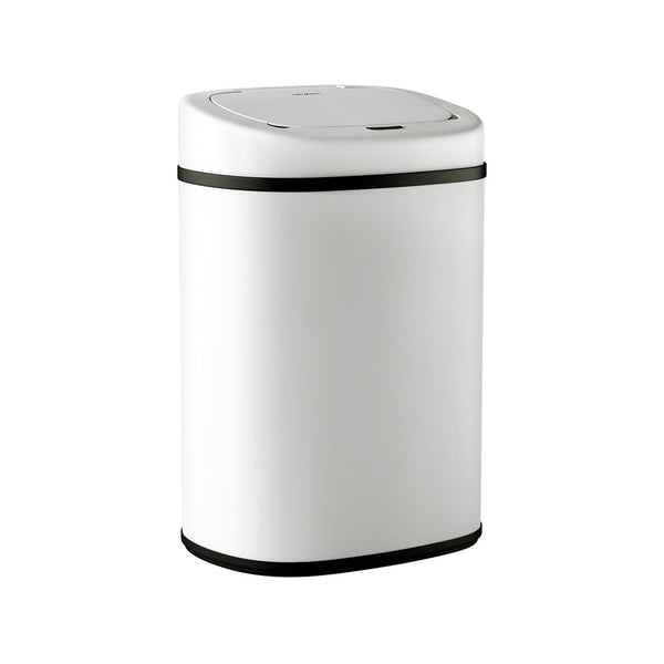 Devanti 82L Motion Sensor Bin Rubbish Automatic White Rubbish Bins