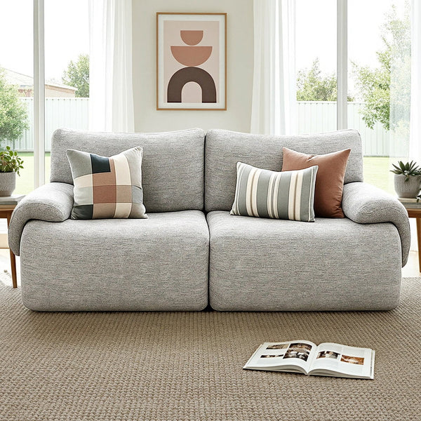 Artiss 2 Seater Sofa Modular Sectional Sofas Couch Bed No Assembly Living Room Grey Sofas Armchairs & Couches