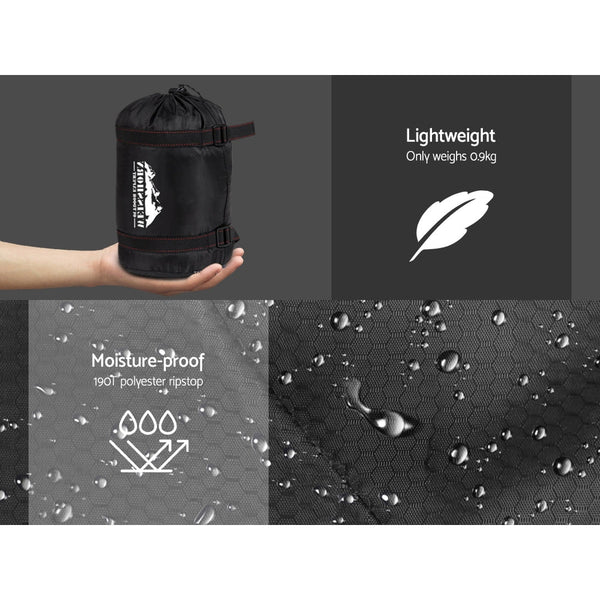 Weisshorn Sleeping Bag Single Thermal Camping Hiking Tent Grey 0&Deg;C Sleeping Bags