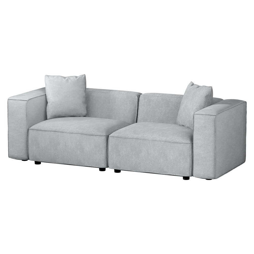 Artiss Modular Sofa Chaise Set 2 Seater Grey Sofas Armchairs & Couches