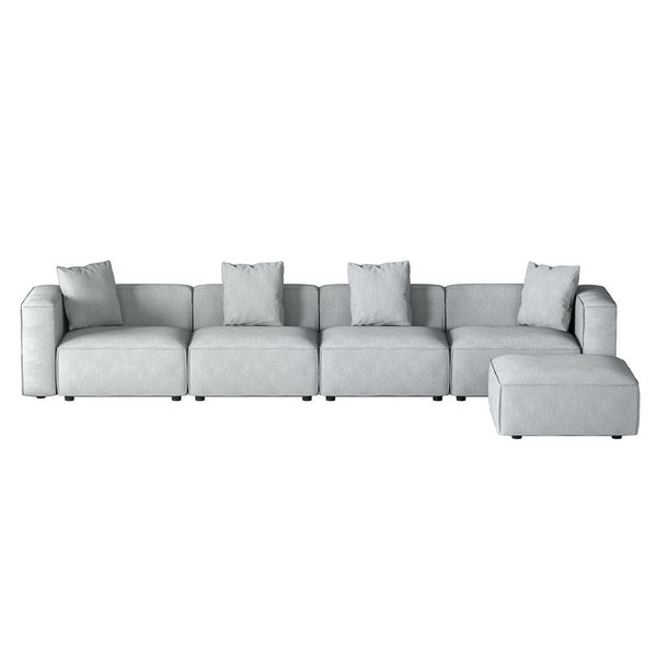 Artiss Modular Sofa Chaise Set 5 Seater Grey Sofas Armchairs & Couches