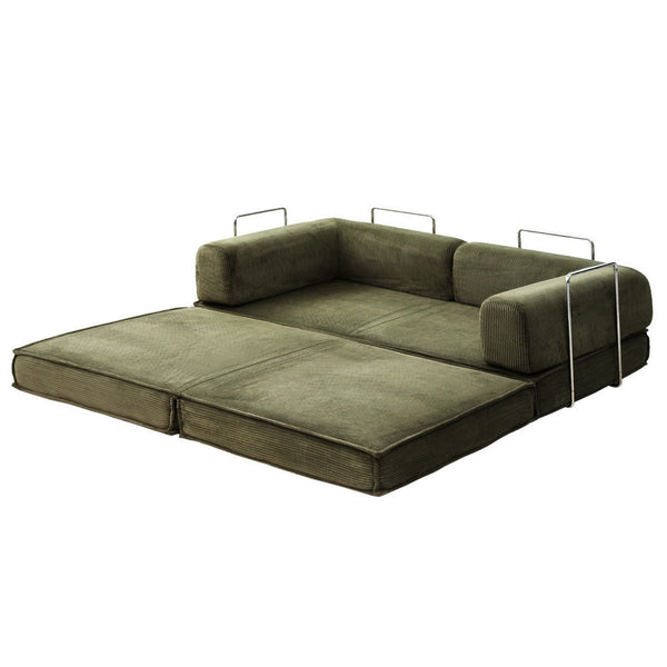 Artiss Convertible Folding Sofa Bed Green Sofa Beds
