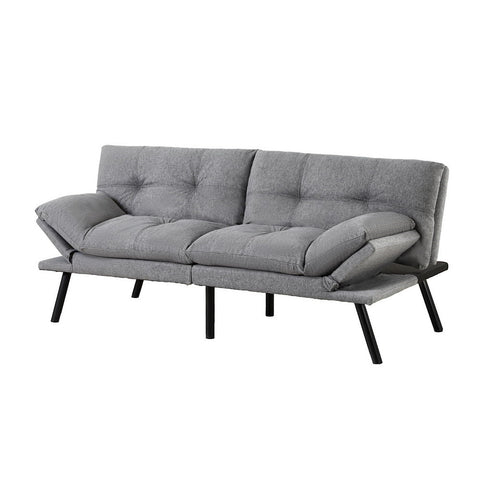 Artiss Sofa Bed Convertible 3 Seater Couch Recliner Lounge Chair Fabric Grey Sofa Beds