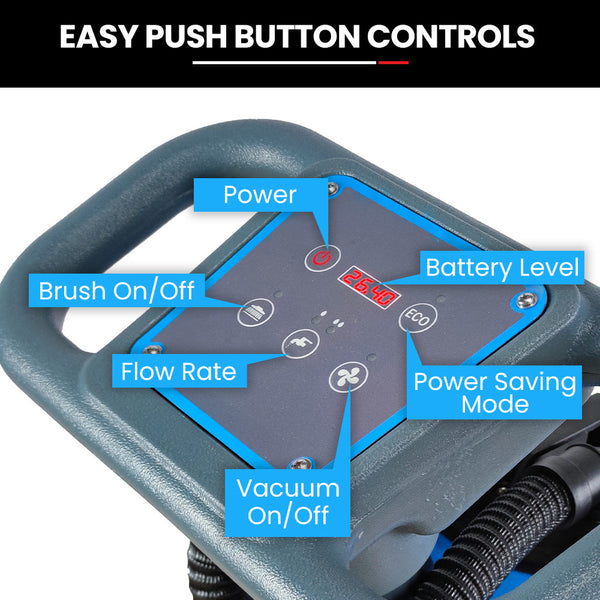 Auch Fsh14 Floor Scrubber & Dryer 360Mm Battery Powered Walk Behind Multi Purpose Commercial Grade Machine Mops Brooms & Scrubbers