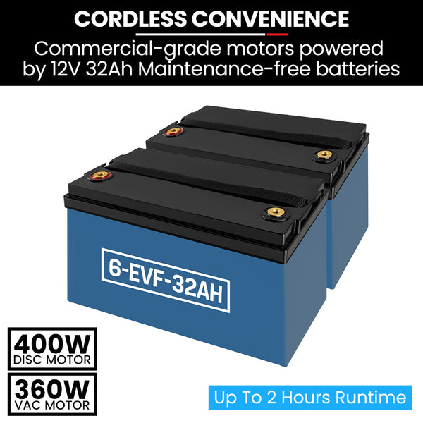 Auch Fsh14 Floor Scrubber & Dryer 360Mm Battery Powered Walk Behind Multi Purpose Commercial Grade Machine Mops Brooms & Scrubbers