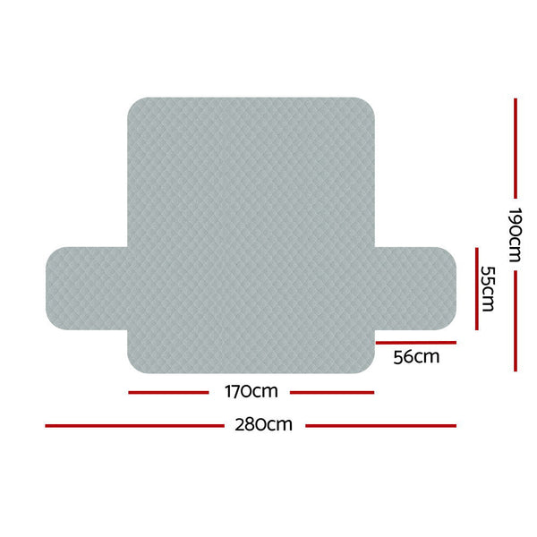 Artiss Sofa Cover Couch Covers 3 Seater 100% Water Resistant Grey Slipcovers