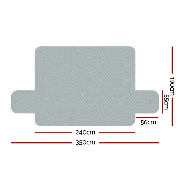 Artiss Sofa Cover Couch Covers 4 Seater 100% Water Resistant Grey Slipcovers