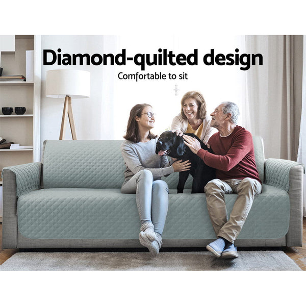 Artiss Sofa Cover Couch Covers 4 Seater 100% Water Resistant Grey Slipcovers