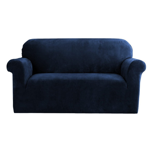 Artiss Sofa Cover Couch Covers 2 Seater Velvet Sapphire Slipcovers