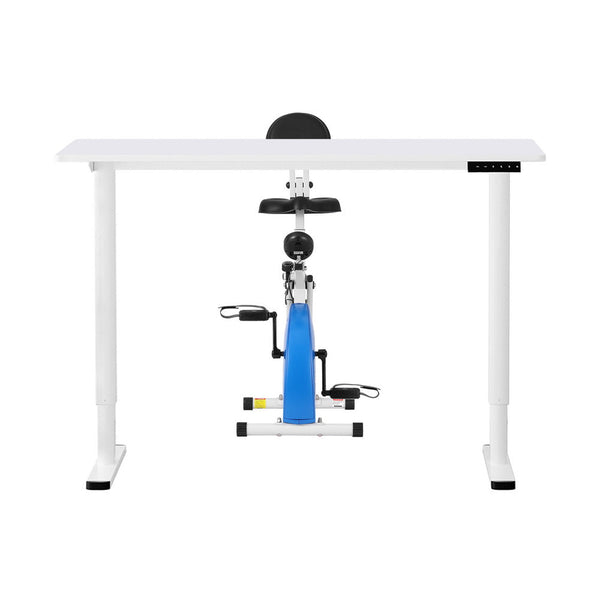 Artiss Under Desk Folding X Bike With 120Cm Automatic Standing Magnetic Resistance White Exercise Bikes