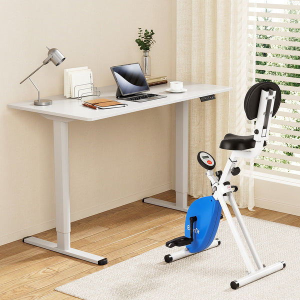 Artiss Under Desk Folding X Bike With 120Cm Automatic Standing Magnetic Resistance White Exercise Bikes