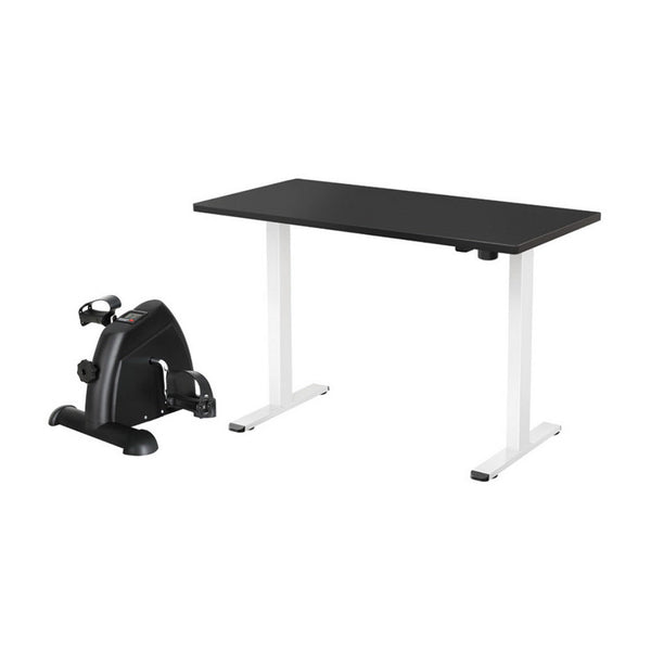 140Cm Artiss Electric Standing Desk With Mini Pedal Exercise Bike Home Office Exercise Bikes