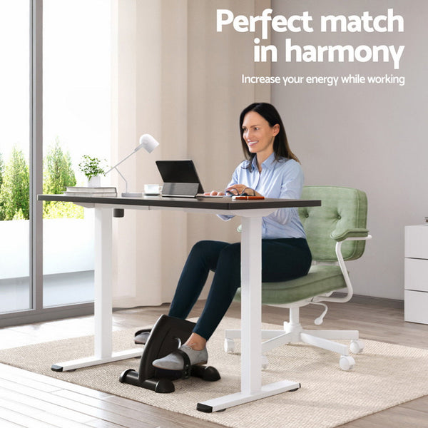 140Cm Artiss Electric Standing Desk With Mini Pedal Exercise Bike Home Office Exercise Bikes