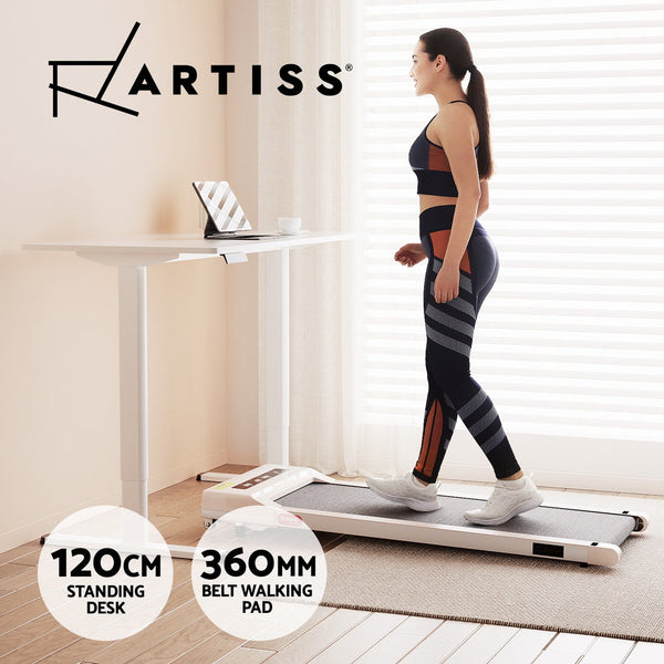 Artiss 120Cm Electric Standing Desk With Walking Pad Treadmill Standing Desks