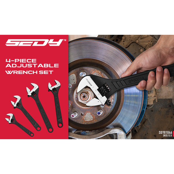 Sedy 4Pc Wrench Set Shifter Heavy Duty Sae & Metric Household Repair Wrench Sets