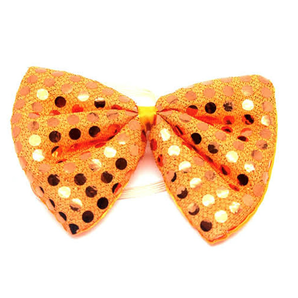 Br Costumes Sequin Bow Tie Polka Dots Bowtie Party Unisex 13Cm X 9Cm Clown Orange Unisex Costumes