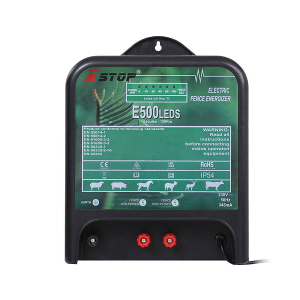 Xstop Electric Fence Energiser 5J 220 240V 120Km Electric Fencing