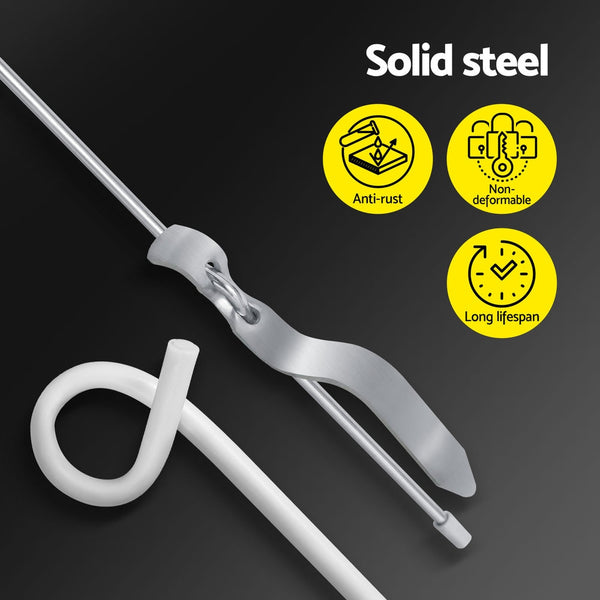 Giantz 20X Electric Fence Pigtail Posts Steel Tape Fencing Electric Fencing