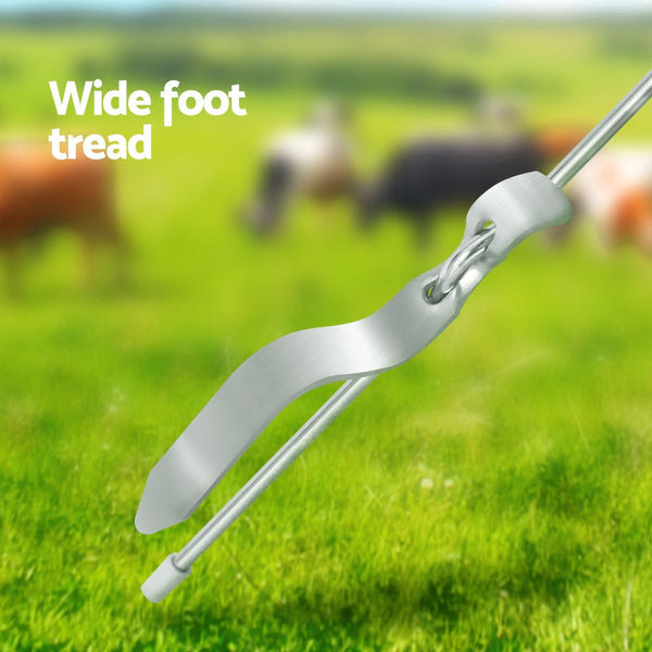 Giantz 20X Electric Fence Pigtail Posts Steel Tape Fencing Electric Fencing