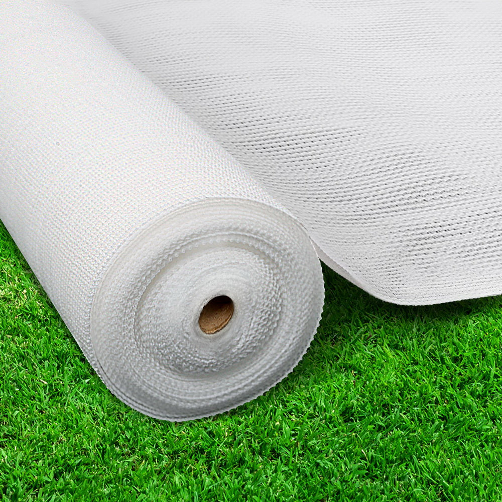 Instahut 50% Shade Cloth 1.83X10m Shadecloth Wide Heavy Duty White Shade Sails