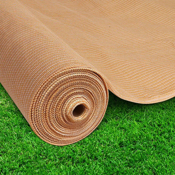Instahut 50% Shade Cloth 1.83X50m Shadecloth Sail Heavy Duty Beige Shade Sails