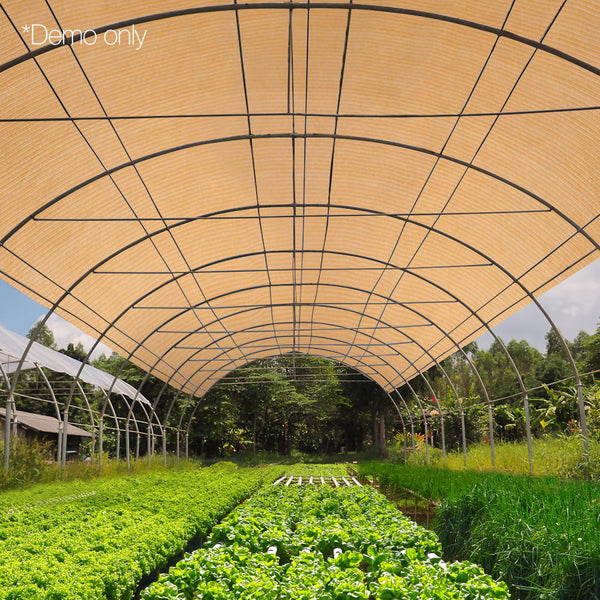 Instahut 50% Shade Cloth 1.83X50m Shadecloth Sail Heavy Duty Beige Shade Sails