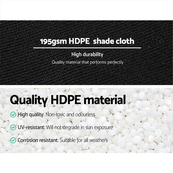 Instahut 90% Shade Cloth 3.66X30m Shadecloth Sail Heavy Duty Black Shade Sails
