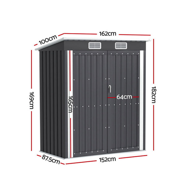 Giantz Garden Shed 1.62X1m Outdoor Storage Tool Workshop House Shelter Storage Units